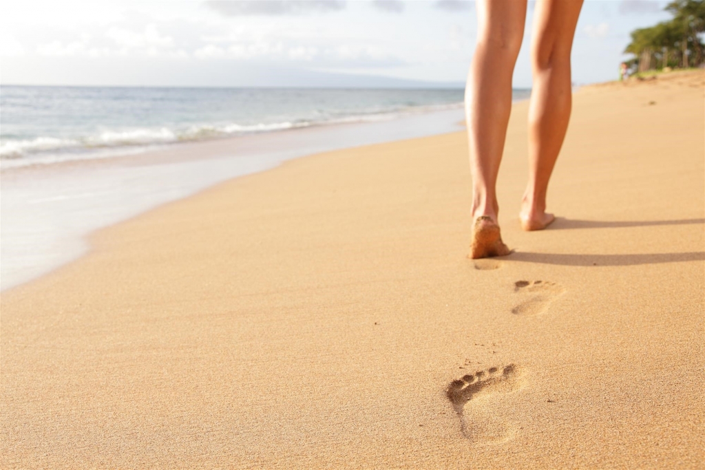 footsteps in the sand