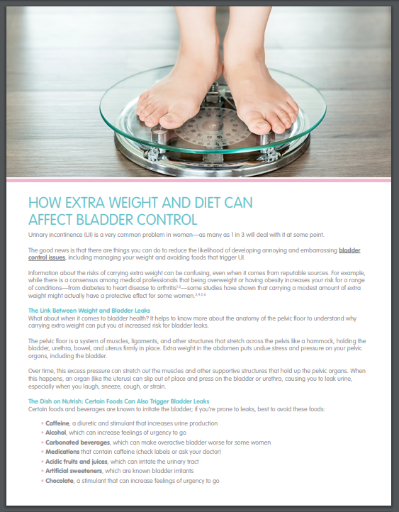 PeriCoach How Weight and Diet Affect Bladder Control